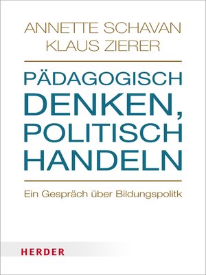 cover image of Pädagogisch denken, politisch handeln